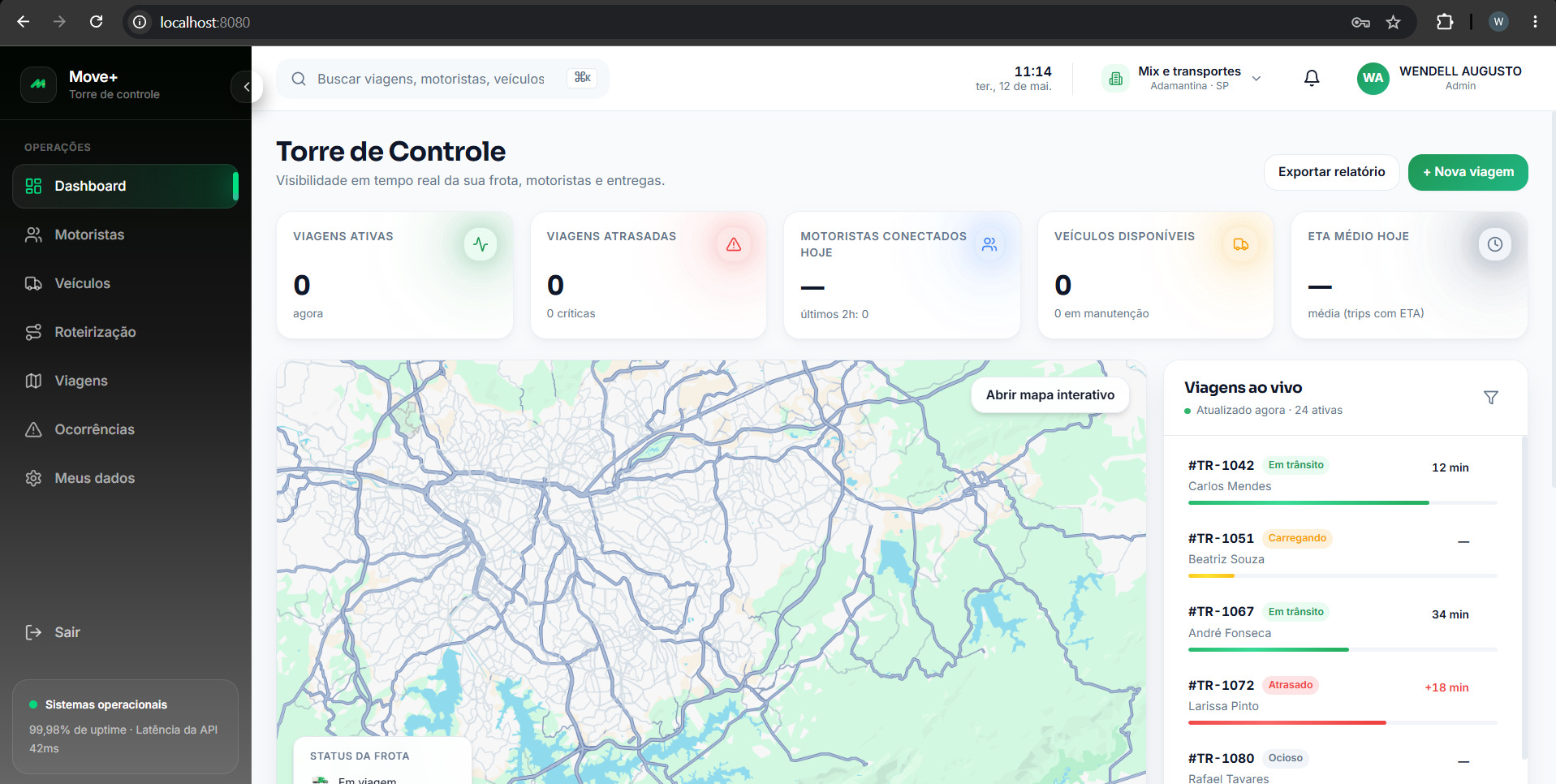 Move+ - Tracking de entregas em tempo real
